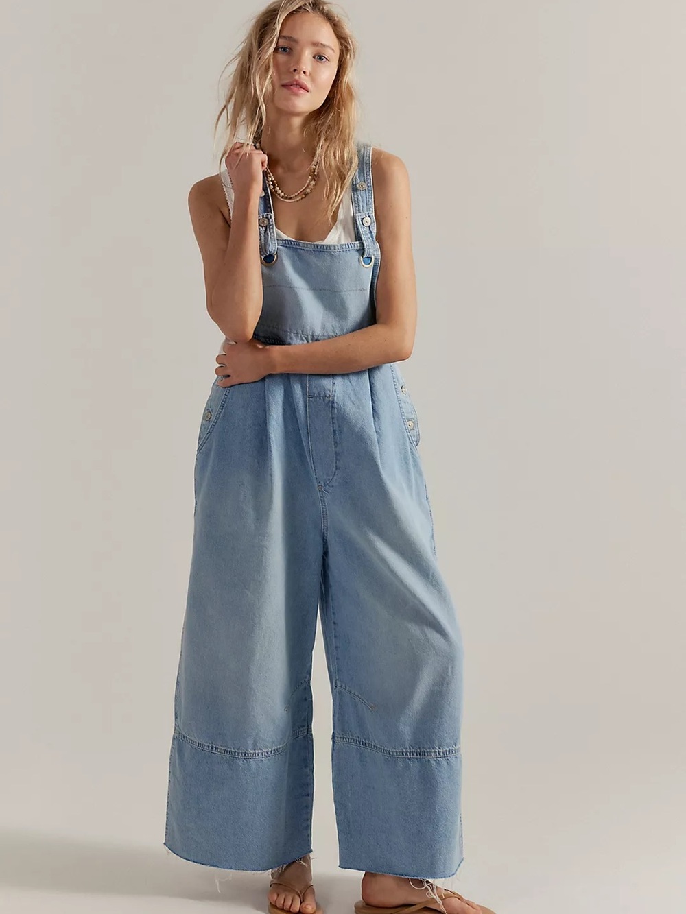 Like New! We The Free Rambler Overalls in Ghost Ranch